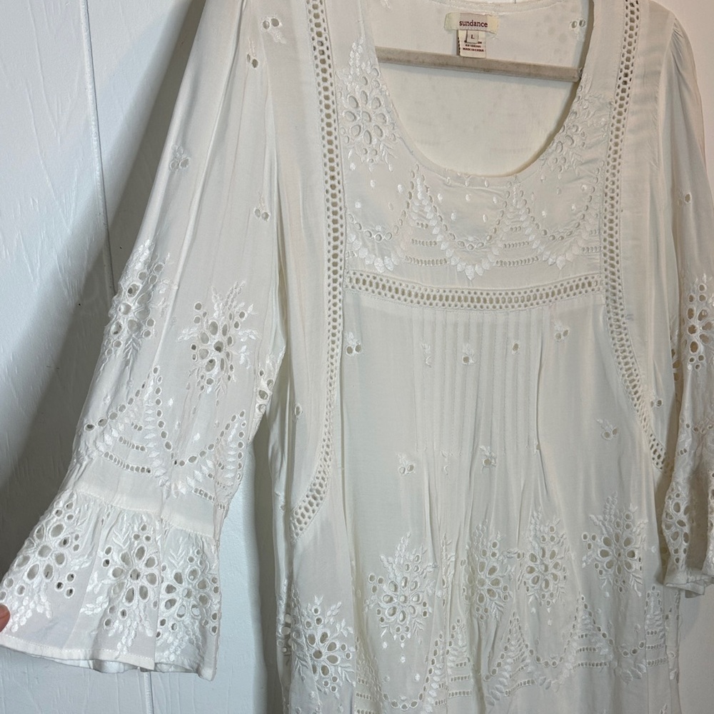 Sundance Cream Embroidered Tunic - Picture 3 of 9